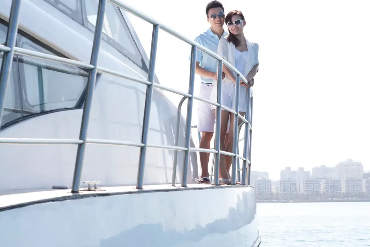 Happy Couple on a Yacht
