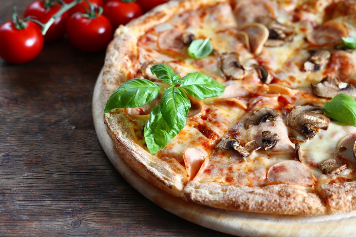 Homemade Pizza with Ham